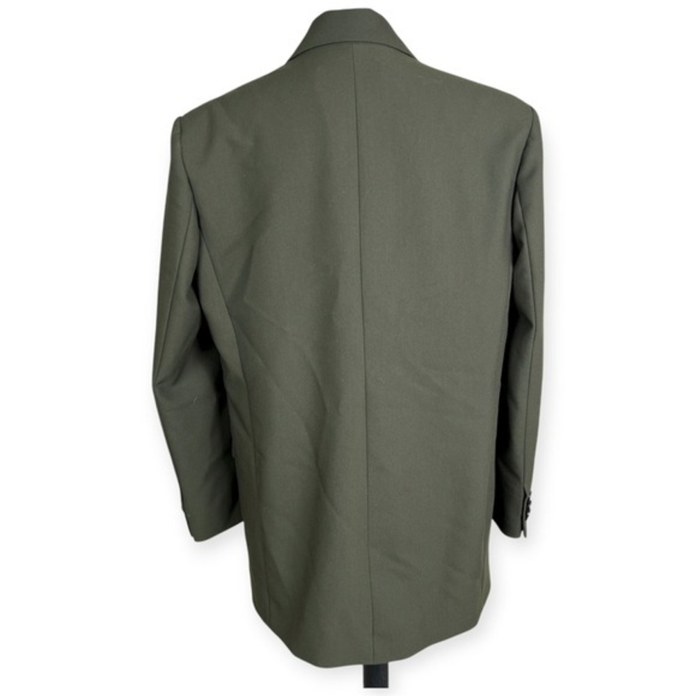 Zara Oversized Mens Inspired Blazer Double Button Front Boyfriend Sz M Green - Picture 3 of 9